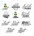 summer labels set retro hand drawn elements vector image vector image