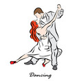 dancing vector image
