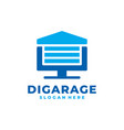 digital garage logo future storage service vector image vector image