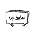 doodle business speech bubble vector image
