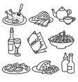 food icon set vector image