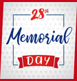 memorial day greeting card light star vector image