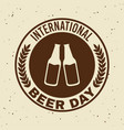 beer day card vector image