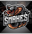 cobra esport mascot logo design vector image
