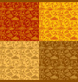 food seamless patterns vector image vector image