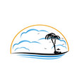 tropical island logo design template vector image