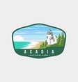 acadia national park emblem patch logo vector image vector image