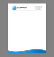 blank letterhead template for print with sphere vector image