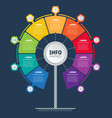 business presentation concept with 9 options vector image