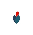 isolated abstract blue and red color logo heart vector image vector image