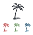 palm grunge icon set vector image