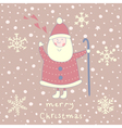 santa greeting card vector image