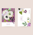 wedding black currant floral card berry vector image vector image