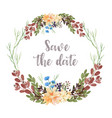 wreaths watercolor flowers hand painted with text vector image