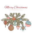 christmas and new year invitation card vector image