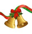 christmas bells with holly vector image