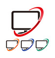 computer network symbol logo design template vector image vector image