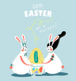 happy easter day card design vector image vector image
