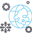 pandemic line icon outline symbol vector image vector image