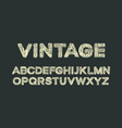 word vintage and textile alphabet letters vector image