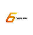 6 logo icon vector image