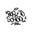 back to school on white background vector image