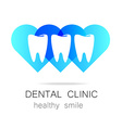 dental clinic healthy smile logo template vector image