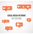set of social media network icons include vector image