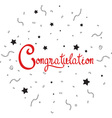 Congratulations sign with colorful confetti Vector Image