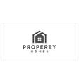 real estate house logo design vector image
