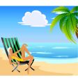 bikini girl vector image