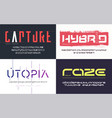 collection various trendy fonts vector image