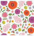 field flowers on the white background - seamless vector image