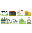little cute house or apartments family american vector image