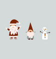 christmas characters set vector image