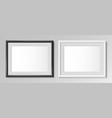 two realistic horizontal frames black and white vector image vector image