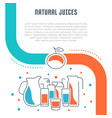 website banner and landing page natural juices vector image vector image