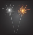 bengal fire sparkle new year sparkler candle vector image
