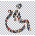 disabled people sign 3d vector image