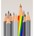 gay different pencil vector image vector image