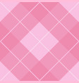 pink and white gingham checks seamless pattern vec vector image vector image