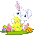 easter bunny vector image vector image