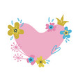 flower frame-wreath floral background space vector image vector image