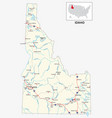 road map us american state idaho vector image vector image