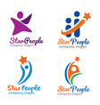 star people logo template design vector image