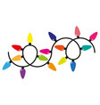 icon christmas lights simple vector image