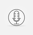 microphone in circle mic icon vector image