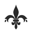 fleur de lis black icon medieval flower vector image vector image