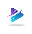 media play logo design vector image