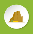 mountain with ledges icon in flat style vector image vector image
